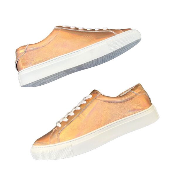 J/Slide NYC Rose Gold Met Leather Women’s Shoes - Picture 8 of 14